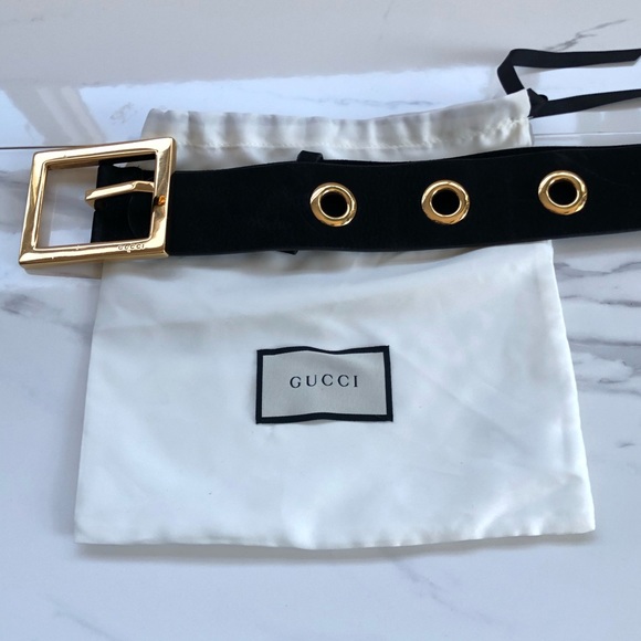 Authentic Gucci Black Suede Belt - Picture 2 of 7